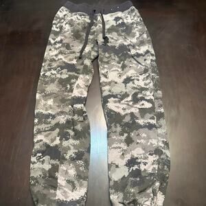 Grey and white camo sweatpants